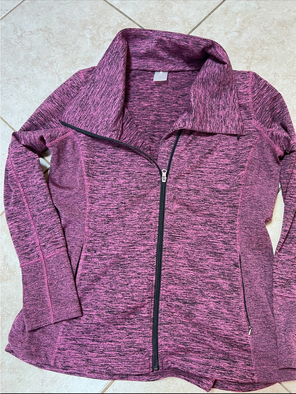 Women’s Pink Marled Full-Zip Jacket